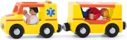 Ambulancia con remolque y figuras