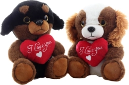 Perrito de peluche con corazoncito 21 cm