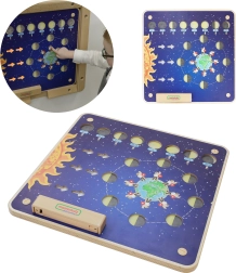 Tablero educativo Fases de la Luna Montessori