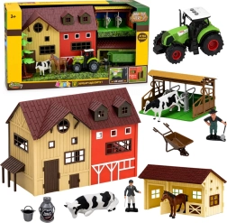 Granja con granero, tractor y animales (37 piezas) con LED
