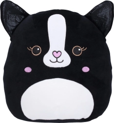 Cojín de peluche gato – negro, 25 cm