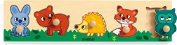 Puzzle de encaje sencillo Animales del bosque con asas