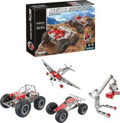 Juego de construcción metálico 6 en 1, 288 piezas