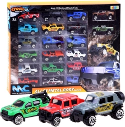 Gran set de 20 coches de metal: todoterrenos y pick-ups