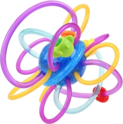 Mordedor sensorial para bebé con sonajero – Varianta B