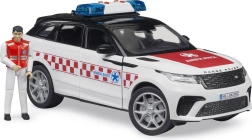 Vehículo de rescate Range Rover Velar con conductor y figura de rescatista