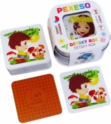 Pexeso Año Infantil – impermeable, 64 cartas en caja metálica