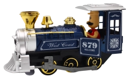 Locomotora metálica con sonido y luz, 15 cm