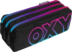 Estuche escolar tipo etui con tres cremalleras Rainbow Pink