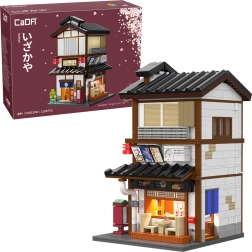 Kit de construcción CaDA taberna japonesa Izakaya con luces LED, 1195 piezas