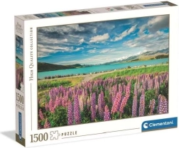 Puzzle Clementoni Lupinos junto al lago Tekapo, 1500 piezas