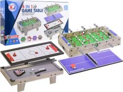 Mesa de juegos de sobremesa 4 en 1 – gris, versión de sobremesa