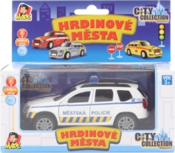 Coche de policía urbana con luz y sonido