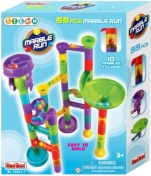 Pista de canicas de plástico, 55 piezas