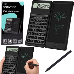 Calculadora científica con pizarra LCD para escribir y stylus, pantalla de 10 dígitos