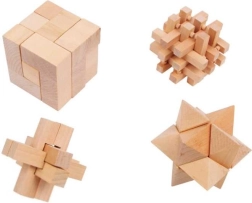 Juego de Rompecabezas de Madera Set de 4 piezas