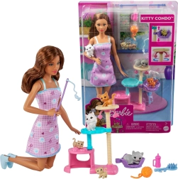 Barbie cuidadora de gatitos Kitty Condo – juego con mascotas de MATTEL