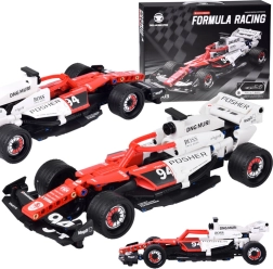 Kit de construcción técnico: coche de carreras de Fórmula 1 con propulsión de cuerda (pull-back), 276 piezas