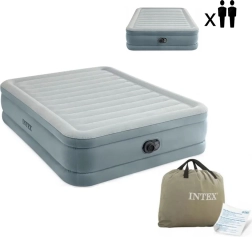 Colchón inflable doble 203 × 152 × 46 cm con bomba eléctrica integrada INTEX