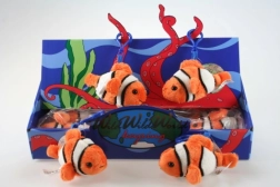 Llavero de peluche de pez payaso 10 cm