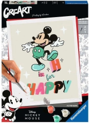 Pintar por números RAVENSBURGER CreArt – MICKEY MOUSE: H is for Happy, 13 × 18 cm
