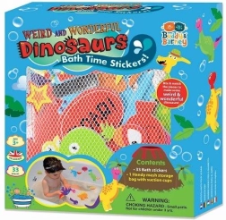 Pegatinas de espuma para el baño Dinosaurios locos con red