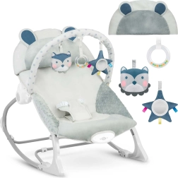 Hamaca y balancín con vibración RICOKIDS – gris