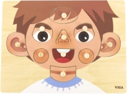 Rompecabezas de madera con cara para niños VIGA