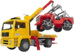 Bruder camión de remolque MAN y Jeep todoterreno