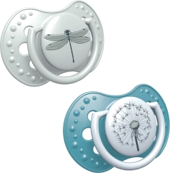 LOVI chupete dinámico de silicona Botanic 6–18 m, 2 uds para niño