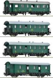 Juego de vagones de pasajeros ČSD para modelismo ferroviario