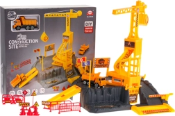 Set de construcción con grúa y accesorios para niños