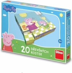 Cubos de madera con imágenes Peppa Pig Día divertido