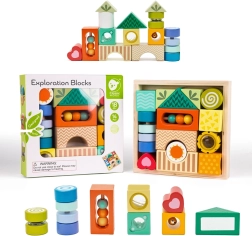 Classic World bloques sensoriales de madera 14 pcs MONTESSORI