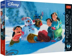 Puzzle Premium Plus – invierno con Stitch, 1000 piezas