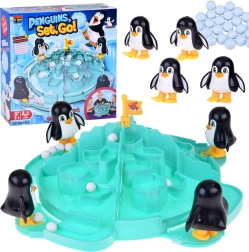 Juego de mesa familiar Pingüinos al ataque – batalla helada de bolas de nieve