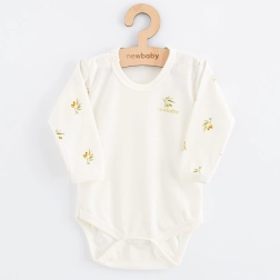 Body para bebé con manga larga de algodón orgánico NEW BABY Olivas, talla 74 (6–9 meses)