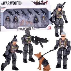 Gran set de figuras de acción de soldados con perros – set de 12 piezas