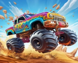 Pintura con diamantes Monster Truck 30 × 40 cm