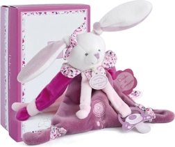 Set de regalo con conejito y soporte para chupete 17 cm