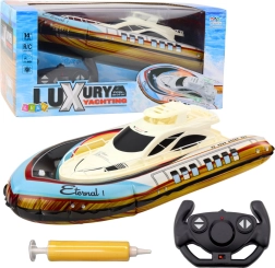 Yate inflable de lujo con control remoto y iluminación LED