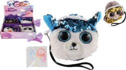 Cartera infantil de tela para niña con motivo de animal, lentejuelas y accesorios para el pelo