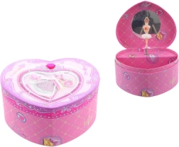 Joyero musical en forma de corazón con bailarina