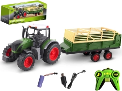 Tractor teledirigido con remolque carga USB