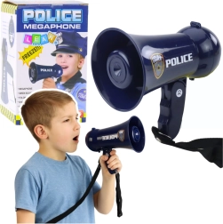 Megáfono policial interactivo para niños con sirena y correa