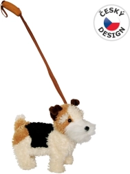 MaDe Perro Fox Terrier con correa y sonido