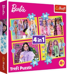 Puzzle Barbie Mundo alegre 4 en 1