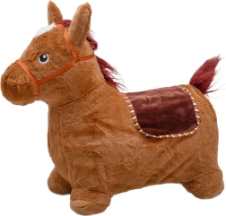 Caballito saltador de felpa con sonido BABY MIX – marrón