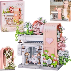 Set de construcción: salón romántico de bodas con escaparate, flores y vestidos (1047 piezas)