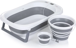Bañera plegable con accesorios Grey de Chipolino